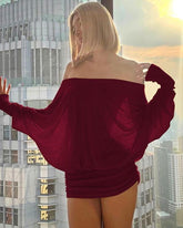 Off Shoulder Sheer Ruched Mini Dress for Party & Holiday